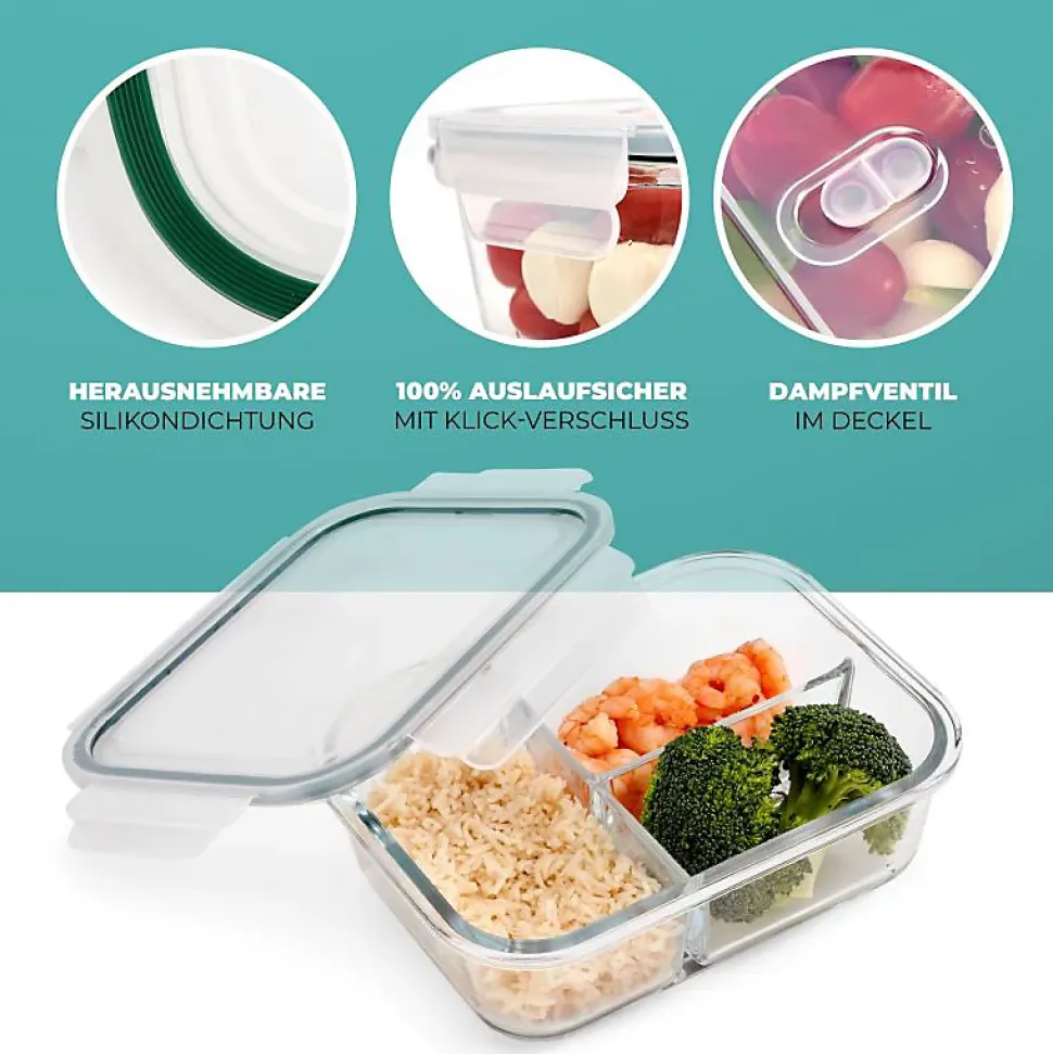 Ensemble de boite à repas en verre 3 pièces Classbach C-FHDM4021G