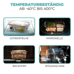 Ensemble de boite à repas en verre 3 pièces Classbach C-FHDM4021G