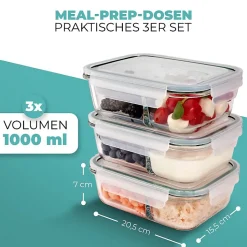 Ensemble de boite à repas en verre 3 pièces Classbach C-FHDM4021G