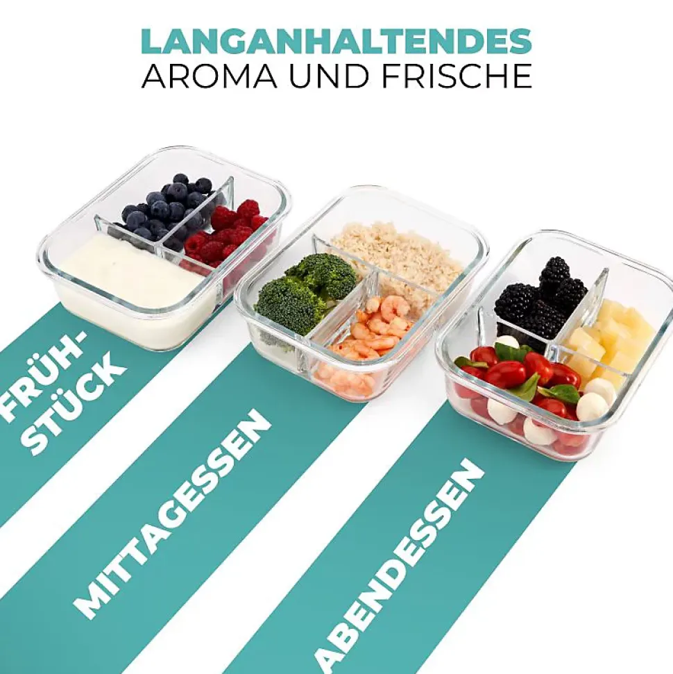 Ensemble de boite à repas en verre 3 pièces Classbach C-FHDM4021G