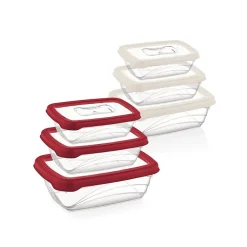 Ensemble de boite de conservation 3 pièces ivoire Herzberg HGL764-IVR