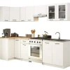 Ensemble de cuisine vitré AKORD OLIWIA 3.0m Blanc 300 cm 11 portes 1 tiroir façade Blanche 300x46x203 cm