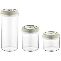 Ensemble de pot de stockage 3 pièces Herzberg HGK785-GRE