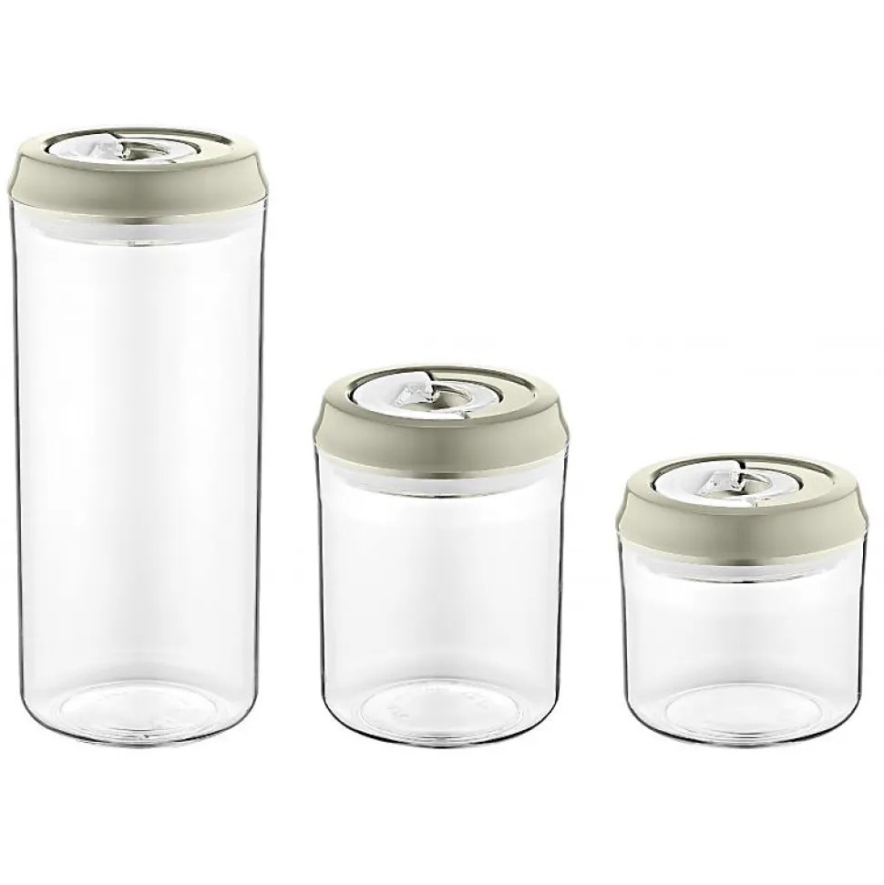 Ensemble de pot de stockage 3 pièces Herzberg HGK785-GRE