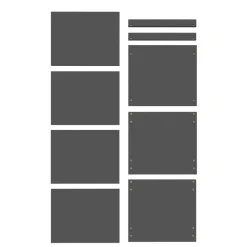 Ensemble de tablettes pour colonne anthracite L.60 x P.57 cm GoodHome