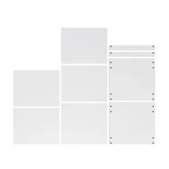 Ensemble de tablettes pour colonne blanc L.60 x P.57 cm Caraway Innovo GoodHome