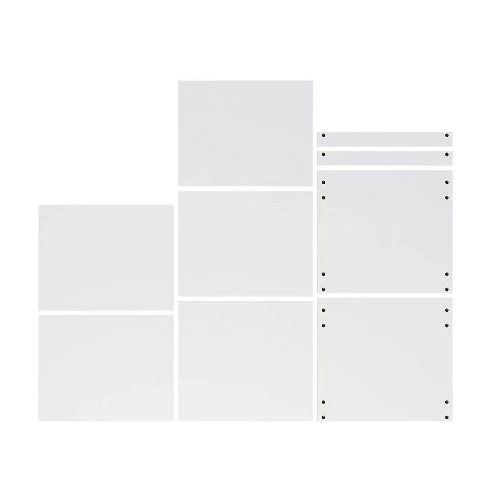 Ensemble de tablettes pour colonne blanc L.60 x P.57 cm Caraway Innovo GoodHome