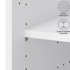 Ensemble de tablettes pour colonne blanc L.60 x P.57 cm Caraway Innovo GoodHome