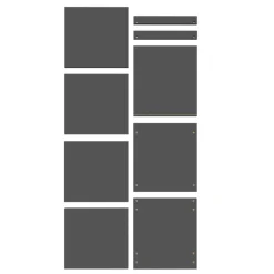 Ensemble de tablettes pour colonne anthracite L.50 x P.57 cm GoodHome