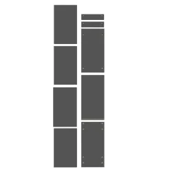 Ensemble de tablettes pour colonne anthracite L.30 x P.57 cm GoodHome