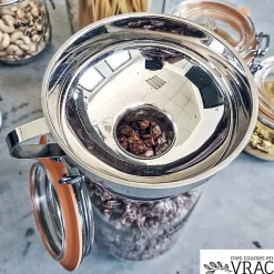 Entonnoir avec poignée en inox