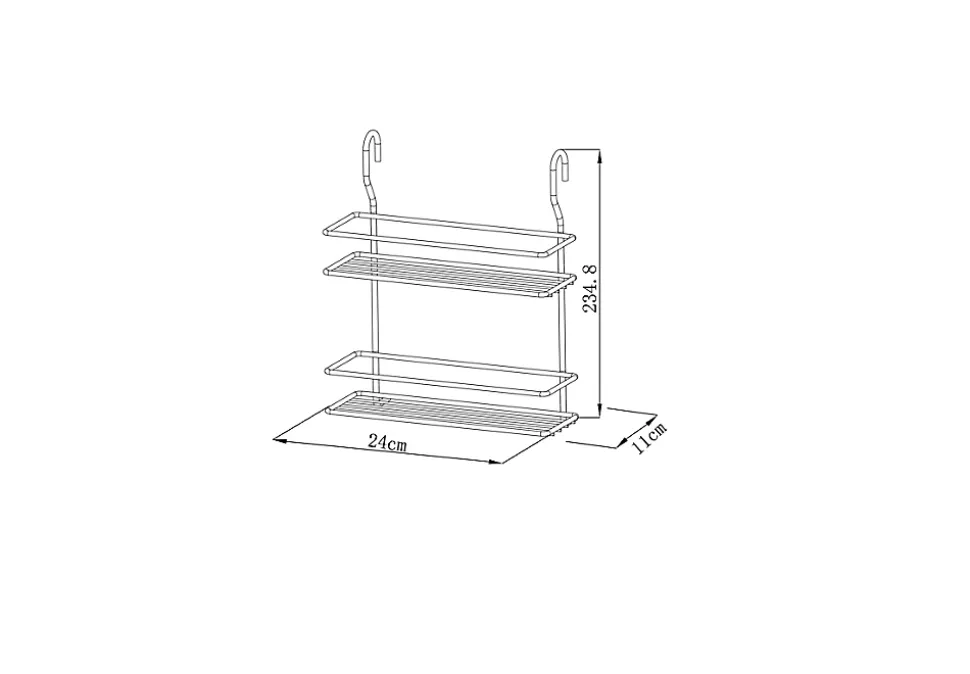 Etagère à suspendre pour pot à épices GoodHome Datil, 2 niveaux