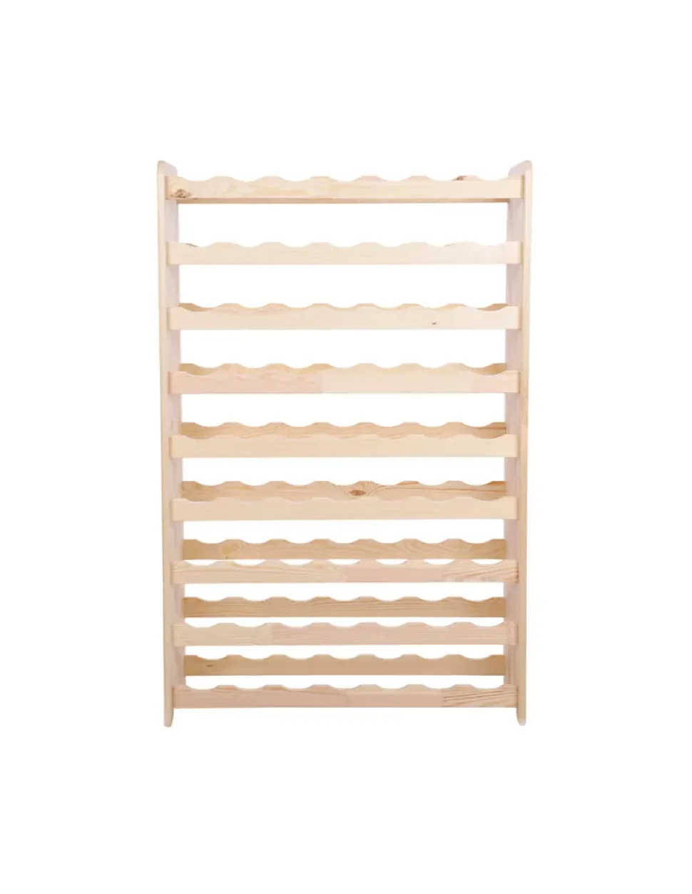 Etagère à Vin En Bois Brut Stockage 63 Bouteilles /