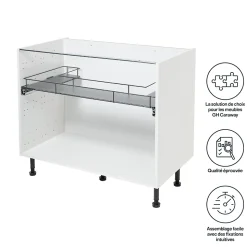 Etagère coulissante pour meuble sous évier GoodHome Pebre 100 cm