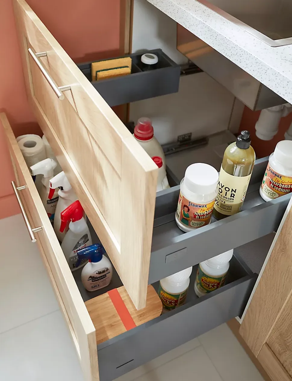 Etagère coulissante pour meuble sous évier GoodHome Pebre 80 cm