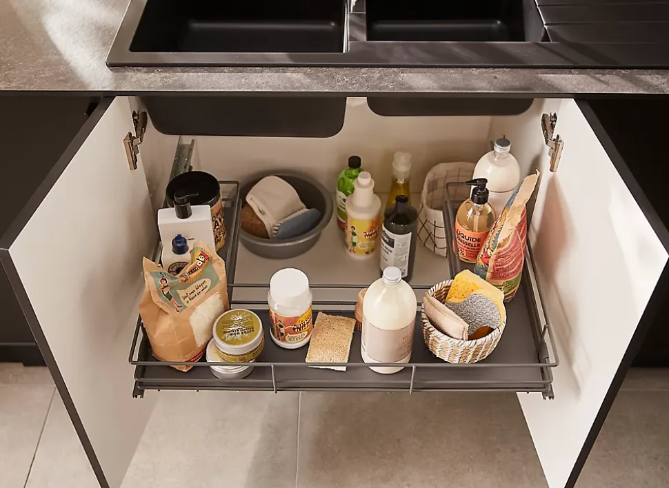 Etagère coulissante pour meuble sous évier GoodHome Pebre 80 cm