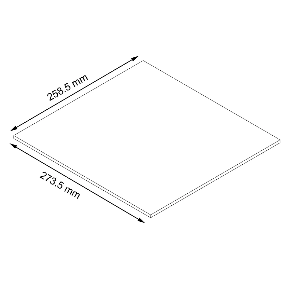 Etagère en verre pour caisson haut de cuisine GoodHome Cicely l. 25.85 cm x P.27.35 cm, 2 pièces