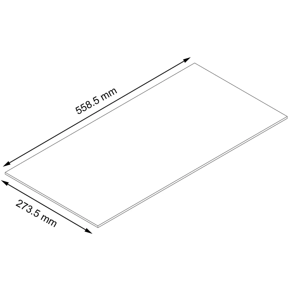 Etagère en verre pour caisson haut de cuisine GoodHome Cicely l. 55.85 cm x P.27.35 cm, 2 pièces