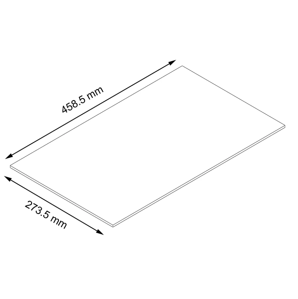 Etagère en verre pour caisson haut de cuisine GoodHome Cicely l. 45.85 cm x P.27.35 cm, 2 pièces