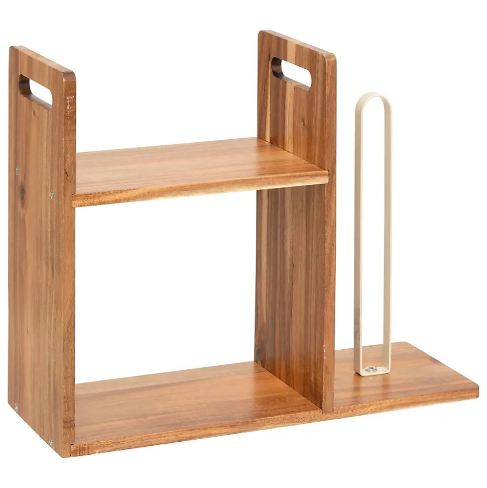 Etagère et porte-rouleau 2 niveaux Acacia - Marron- 5five