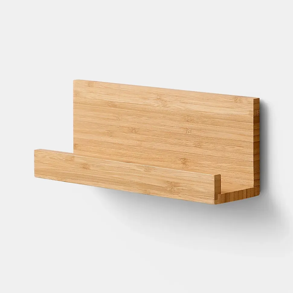 Etagère magnétique GoodHome Pecel bambou l. 25,5 x P. 10 cm