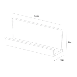 Etagère magnétique GoodHome Pecel bambou l. 25,5 x P. 10 cm