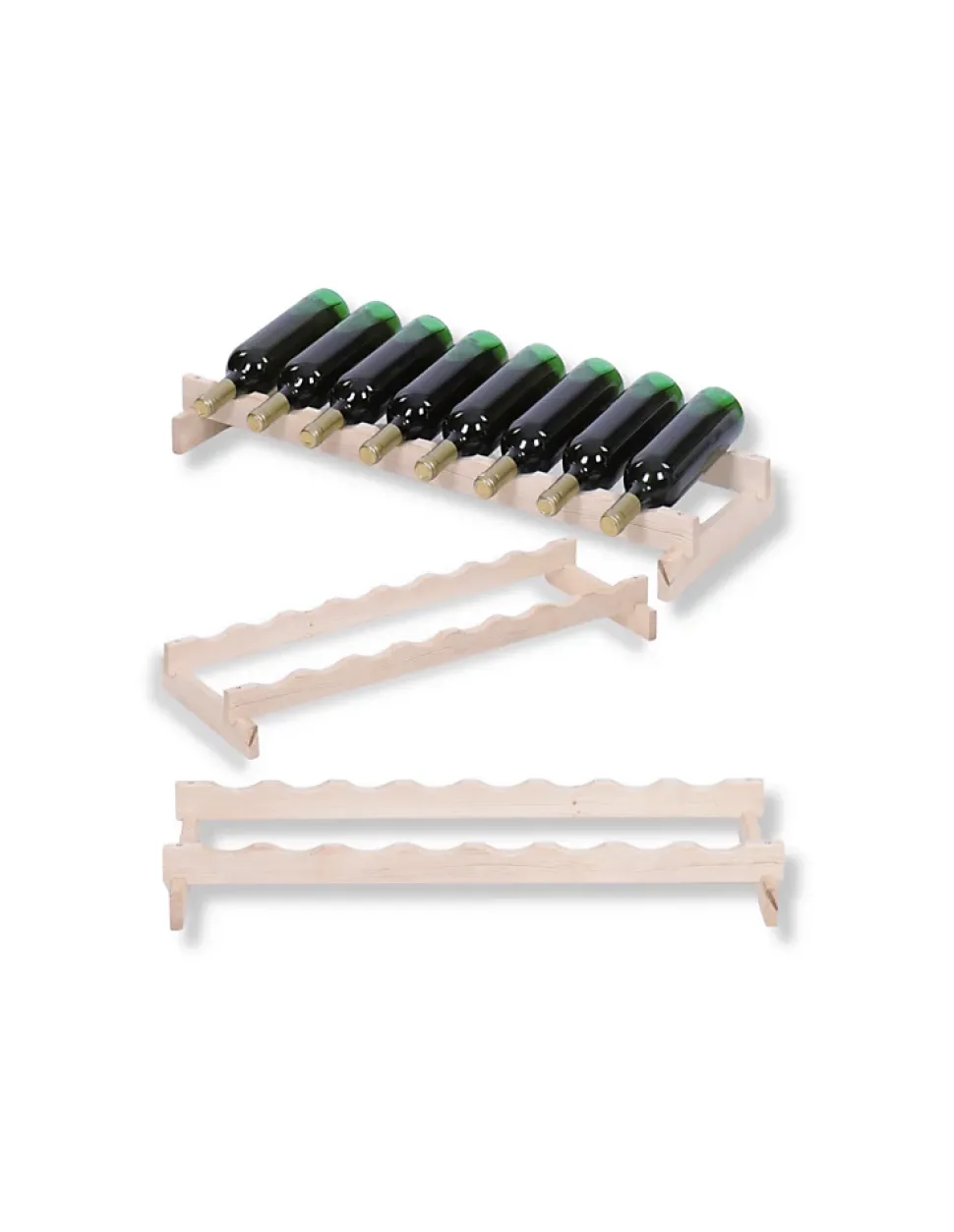 Etagère Range 8 Bouteilles Modulable En Bois /