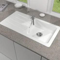 Evier 1 bac 100 x 51 cm VILLEROY ET BOCH Architectura 60 Blanc