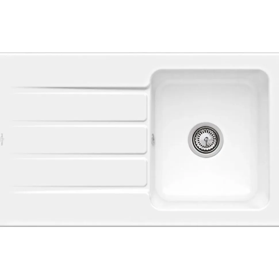 Evier 1 bac 86 x 51 cm VILLEROY ET BOCH Architectura 50 Blanc