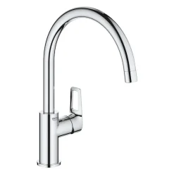 Evier 1 bac 100 x 51 cm VILLEROY ET BOCH Architectura 60 Blanc + Robinet cuisine GROHE Bauloop