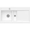 Evier 1 bac et demi avec egouttoir a droite VILLEROY ET BOCH Subway Pure 60 100 x 51 cm Blanc sans vidage