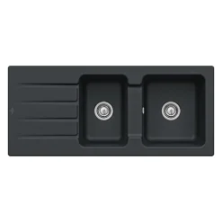Evier 1 bac et demi VILLEROY ET BOCH Architectura 80 Noir