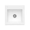 Evier 1 bac VILLEROY ET BOCH Subway 50 S 52,5 x 51 cm sans egouttoir Blanc CeramicPlus avec vidage manuel