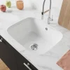 Evier 1 bac VILLEROY ET BOCH Cisterna 60C Blanc CeramicPlus avec vidage manuel