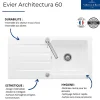 Evier 1 bac VILLEROY ET BOCH Architectura 60 vidage auto + Robinet de cuisine Finera Or Mat