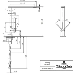 Evier 1 bac VILLEROY ET BOCH Architectura 60 vidage auto + Robinet de cuisine Finera Or Mat