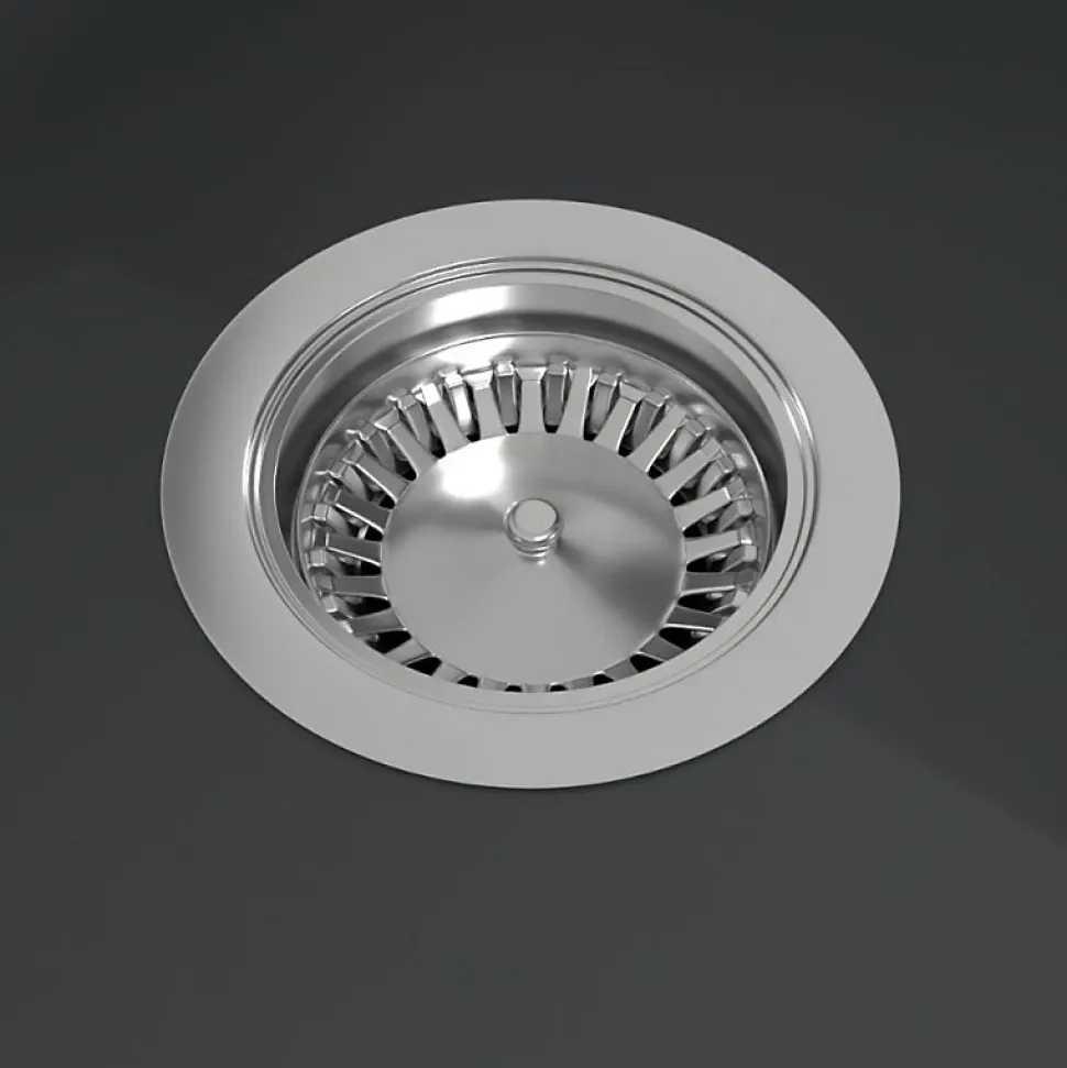 Evier 1 bac VILLEROY ET BOCH Architectura 60 Pure Black avec vidage automatique