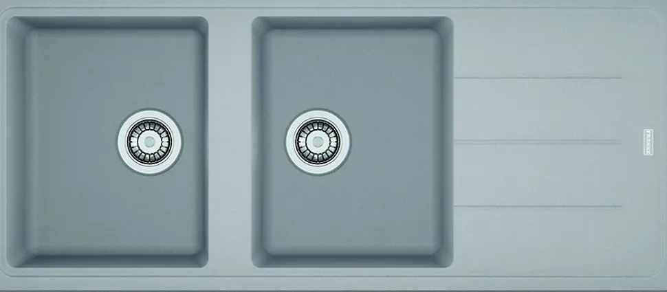 Evier 2 bacs à encastrer série BASIS - Couleur : BLANC