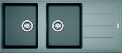 Evier 2 bacs à encastrer série BASIS - Couleur : STONE