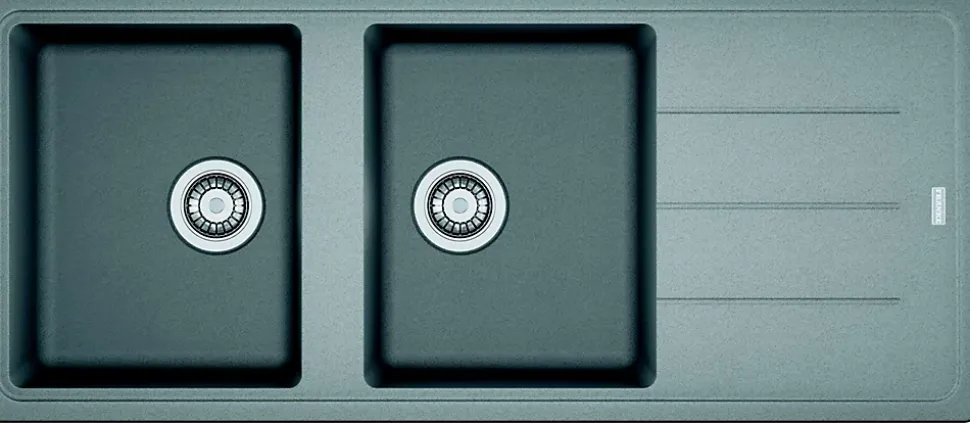 Evier 2 bacs à encastrer série BASIS - Couleur : STONE