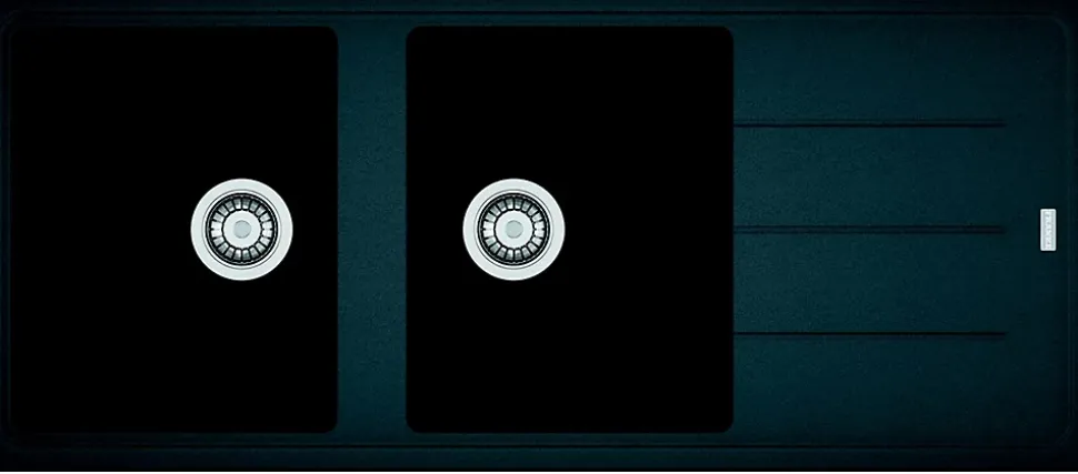 Evier 2 bacs à encastrer série BASIS - Couleur : STONE