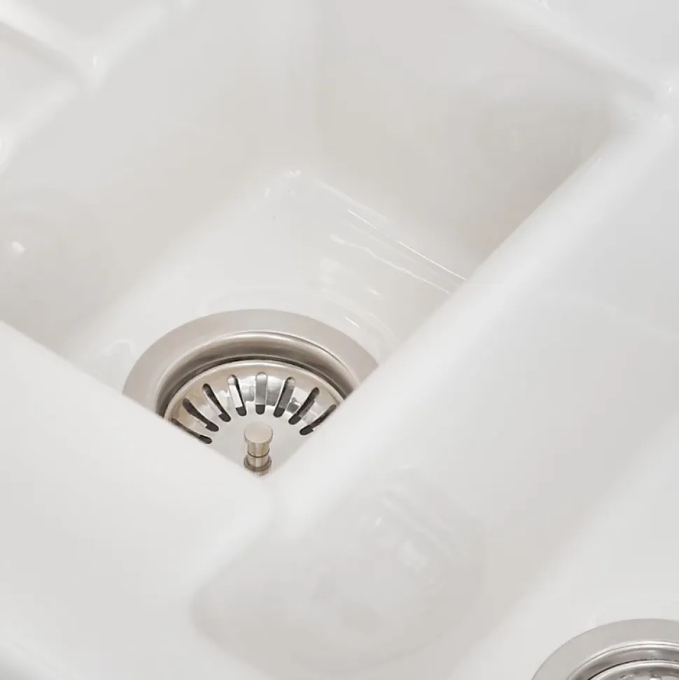 Evier à encastrer 1 bac et demi JACOB DELAFON Gaspard avec système de vidage