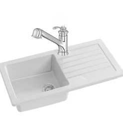 Evier à encastrer 1 bac JACOB DELAFON Gaspard + robinet cuisine Fairfaix avec douchette