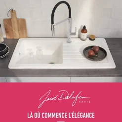 Evier à encastrer 1 bac JACOB DELAFON Gaspard