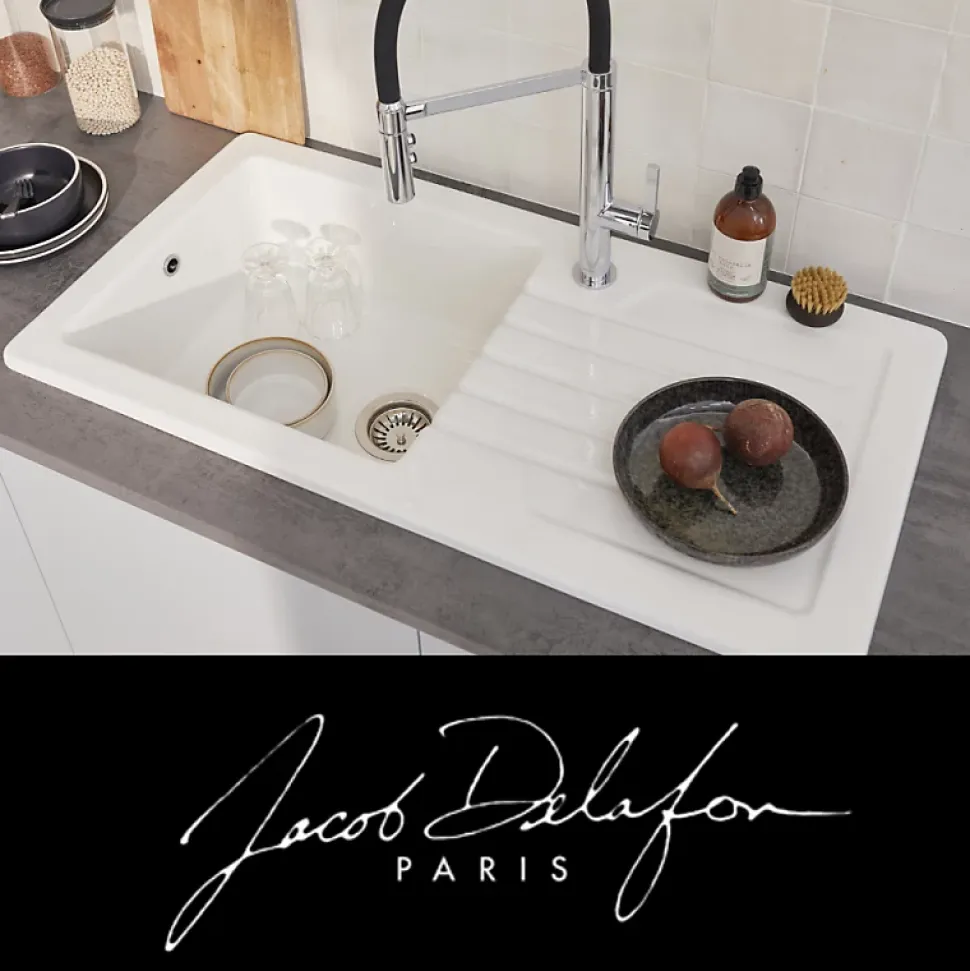 Evier à encastrer 1 bac JACOB DELAFON Gaspard