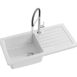Evier à encastrer 1 bac JACOB DELAFON Gaspard + robinet cuisine Raphaël