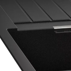 Evier à encastrer en composite quartz noir 1 bac et égouttoir l. 50 x H. 30,4 x P. 19,7 cm GoodHome Torla