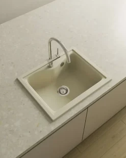 Evier à encastrer POALGI - City 330 - Granit - Beige Pumice - 62 cm - 1 bac