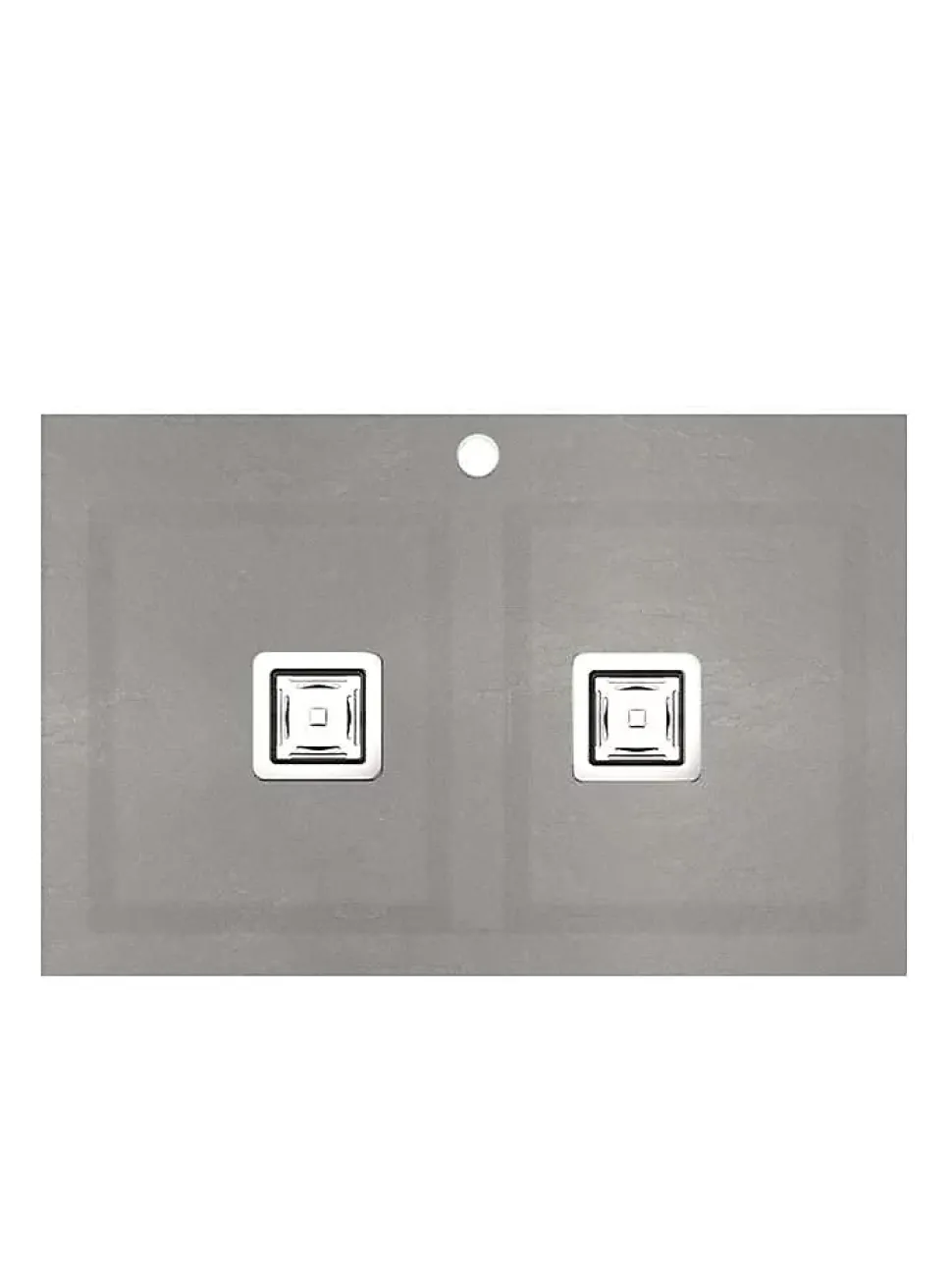 Evier à encastrer POALGI, KOBUS 816, Granit, Gris Ash, 80 cm, 2 bacs