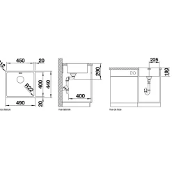 EVIER A ENCASTRER BLANCO 522961